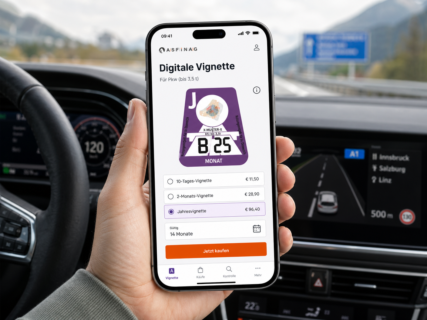 Digitale Vignette: So funktioniert der Online-Kauf